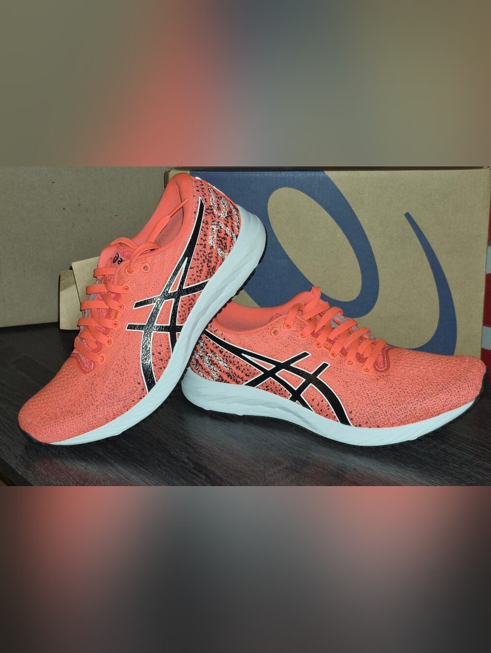 ASICS Women's Coral/Black Athletic Running Shoes